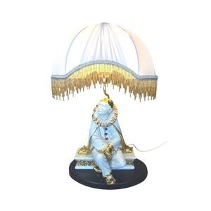 Vintage Harlequin Table Lamp – Capodimonte, Limoges Swarovski and 24K Gold